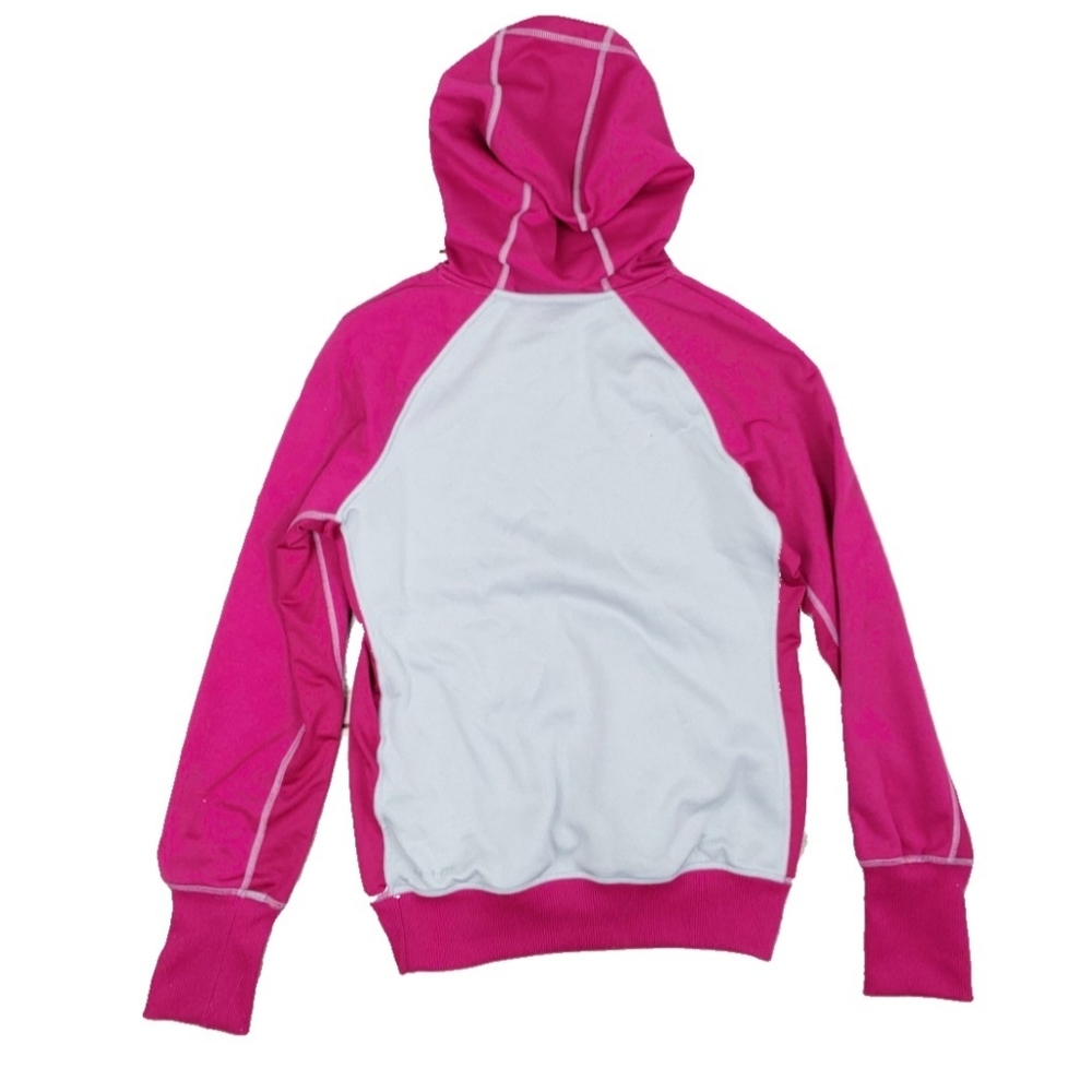Nike Wmns S Raspberry & Gray Lng Slv Hoodie - Picture 4 of 4